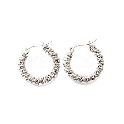 201 Stainless Steel Hoop Earrings LS-EJEW-Q026-14P-A-1