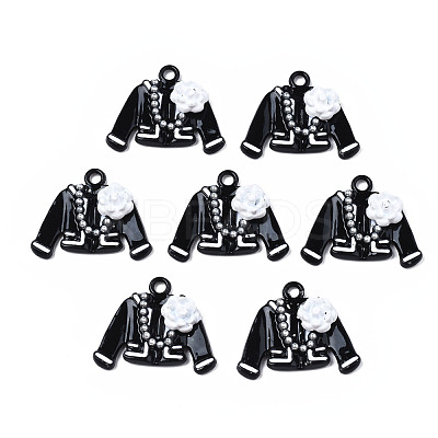 Rack Plating Alloy Spray Painted Pendants PALLOY-T083-03A-1