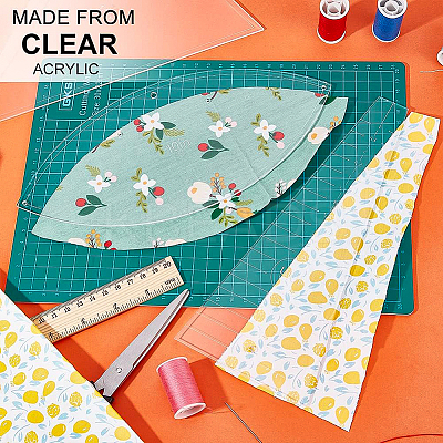 Transparent Acrylic Quilting Templates DIY-WH0381-004-1