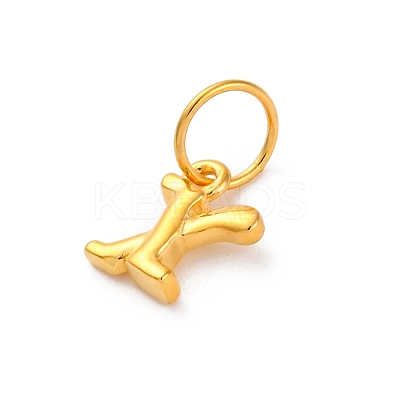 925 Sterling Silver Letter Charms with Jump Rings LS-STER-R008-01G-X-1