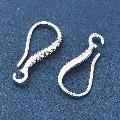 Brass Earring Hooks KK-H532-09S-1