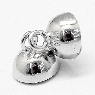 Anti-Tarnish Rhodium Plated 925 Sterling Silver Magnetic Clasps STER-A102-011P-10mm-1
