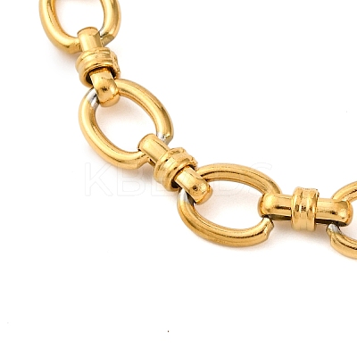 Ion Plating(IP) 304 Stainless Steel Mesh Chain Bracelet for Women X-BJEW-S003-02G-1