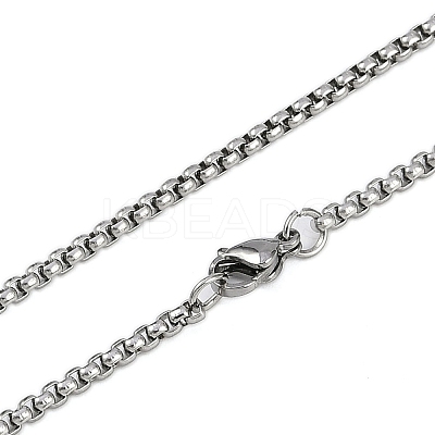 201 Stainless Steel Messianic Star of David Pendant Box Chain Necklaces LS-NJEW-M010-03P-1