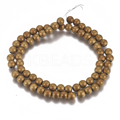 PVD Vacuum Plating Magnetic Synthetic Hematite Beads Strands G-I276-02B-6mm-1