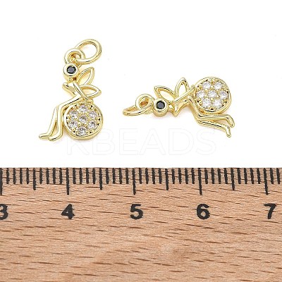Brass Micro Pave Cubic Zirconia Pendants KK-T085-15A-G-1