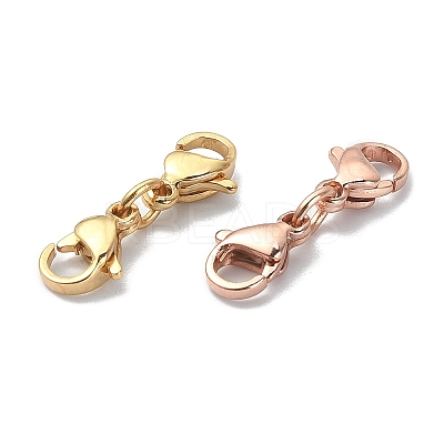 3Pcs 3 Colors 304 Stainless Steel Double Lobster Claw Clasps STAS-YW0001-52B-1
