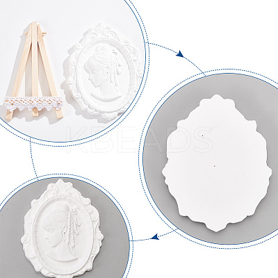 Wood and Gypsum Photo Frames WOOD-WH0029-28-1