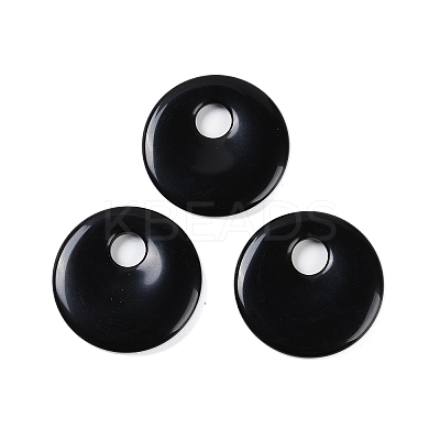 Natural Obsidian Pendants G-C140-10A-1