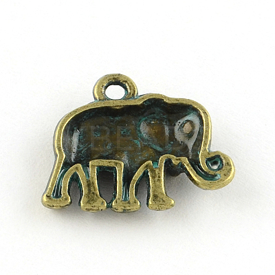 Elephant Zinc Alloy Charms PALLOY-R065-185-LF-1