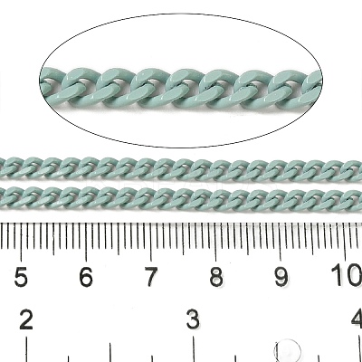 Spray Painted 304 Stainless Steel Curb Chains STAS-B067-05B-01-1