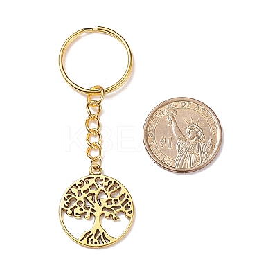 Tibetan Style Alloy Pendant Keychain KEYC-JKC00336-1