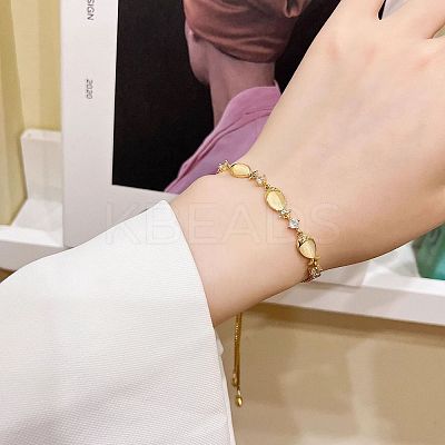Brass Box Chain Slider Bracelets FS-WGA60A8-01-1