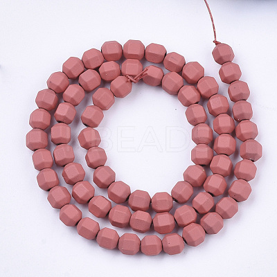 Spray Painted Non-magnetic Synthetic Hematite Beads Strands G-T124-13-1
