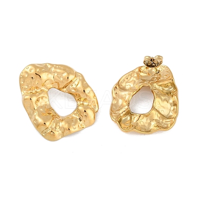 Ion Plating(IP) 304 Stainless Steel Stud Earring EJEW-C103-01G-1