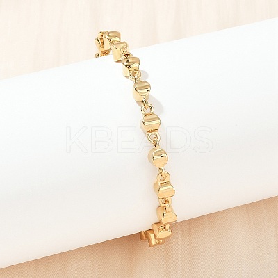 304 Stainless Steel Link Bracelets for Women BJEW-Z143-09G-1