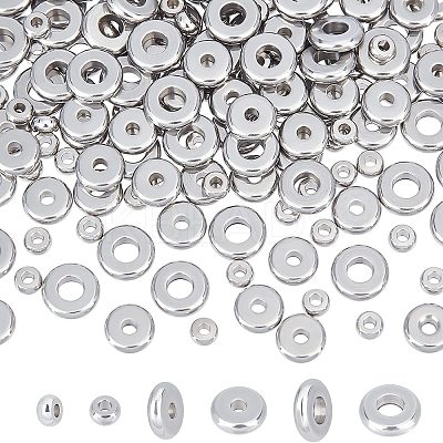 180Pcs 3 Style 304 Stainless Steel Spacer Beads STAS-DC0002-18-1