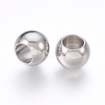 Tarnish Resistant 201 Stainless Steel European Beads X-STAS-P220-07P-1