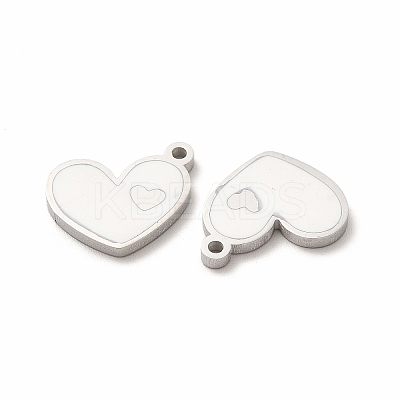 304 Stainless Steel Enamel Charms STAS-F291-08P-03-1