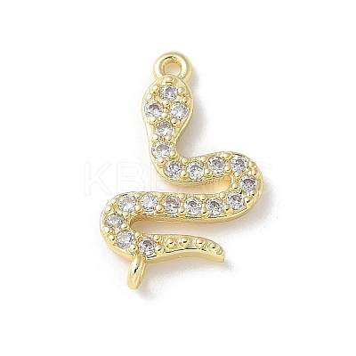 Brass Micro Pave Clear Cubic Zirconia Pendants LS-KK-S505-05G-1