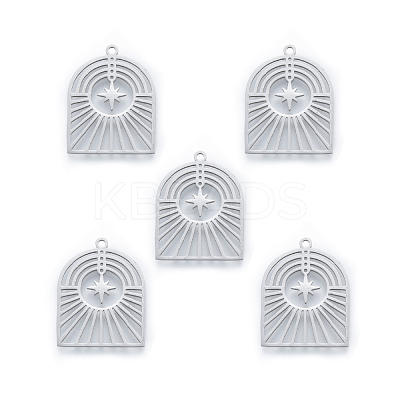 Non-Tarnish 201 Stainless Steel Pendants STAS-N090-LA915-1-1