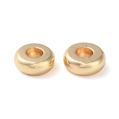 Brass Flat Round Spacer Beads X-KK-M085-A-12G-01-1