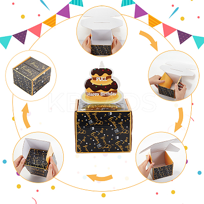 Happy Birthday Day Money Box for Cash Gift Pull DIY-WH0430-335-1