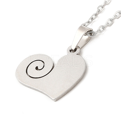 Non-Tarnish 306 Stainless Steel Pendant Necklace for Women LS-NJEW-Q772-01P-08-1