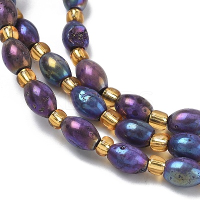 Electroplated Natural Druzy Geode Crystal Beads Strands G-G459-03B-10-1