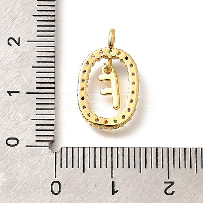 Brass Micro Pave Cubic Zirconia Pendants ZIRC-P123-01G-F02-1