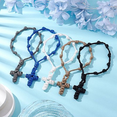 Polyester & Spandex Cord Bracelets BJEW-JB11398-1