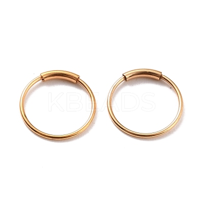 Ion Plating(IP) 304 Stainless Steel Hoop Earrings STAS-Z037-02G-1