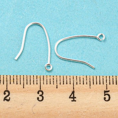 925 Sterling Silver Hoop Earring Findings STER-H107-08S-1