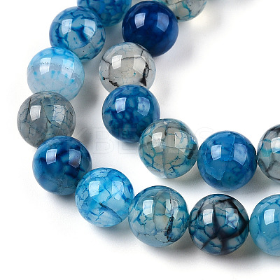 Dyed Natural Dragon Veins Agate Beads Strands X-G-Q462-128C-8mm-1