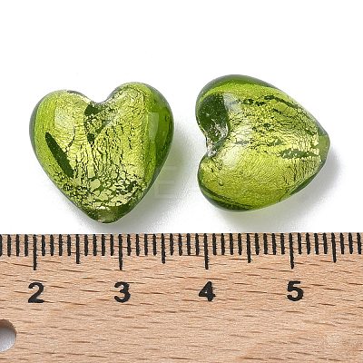 Handmade Silver Foil Glass Beads LAMP-F043-02D-1