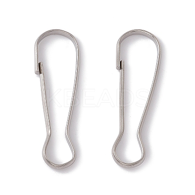 Non-Tarnish 304 Stainless Steel Push Gate Snap Keychain Clasp Findings STAS-G291-05P-1