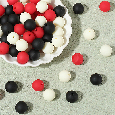 Rubberized Style Imitated Silicone Acrylic Beads MACR-PA0001-06A-05-1