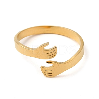 304 Stainless Steel Cuff Rings RJEW-G299-04G-1