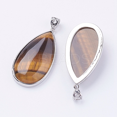 Natural Tiger Eye Big Pendants X-G-I184-02-1