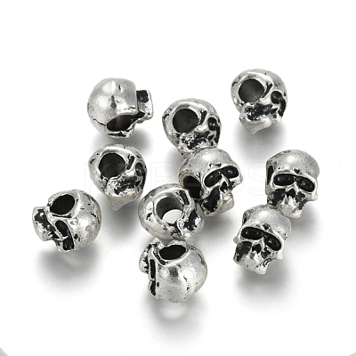 Tibetan Style Alloy European Beads PALLOY-P184-12AS-RS-1