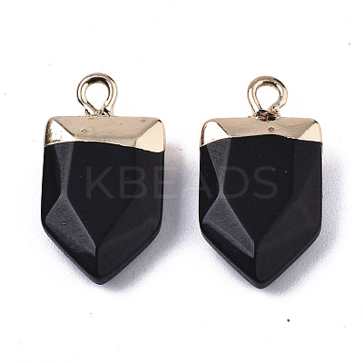 Natural White Jade Pointed Pendants G-N326-34A-1