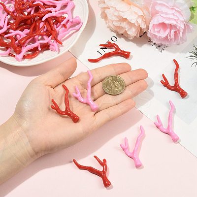 40Pcs Acrylic Pendants OACR-FS0002-73-1