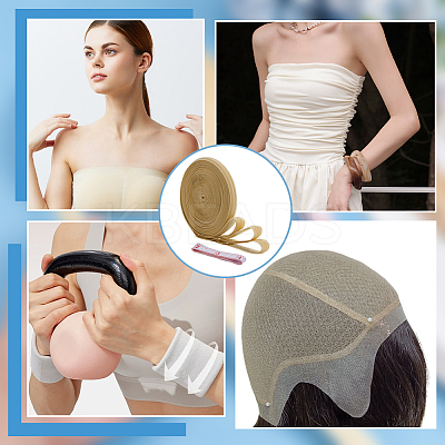 1 Roll Flat Nylon & Spandex Non-Slip Elastic Cord OCOR-NB0002-56A-1