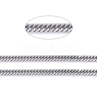 Tarnish Resistant 304 Stainless Steel Diamond Cut Chunky Curb Chains CHS-F013-02P-1