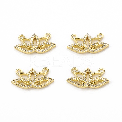 Brass Micro Pave Cubic Zirconia 2-Loop Pendants KK-E068-VB071-1
