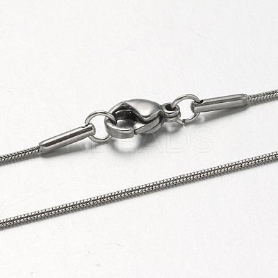 304 Stainless Steel Snake Chains Necklaces STAS-F094-23-1