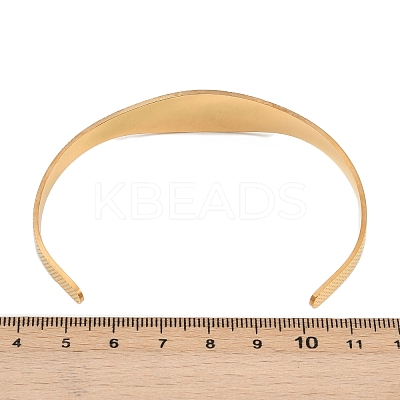 Saint Benedict Religion 304 Stainless Steel Cuff Bangles for Women LS-BJEW-S181-01G-1