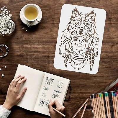 Large Plastic Reusable Drawing Painting Stencils Templates DIY-WH0202-483-1