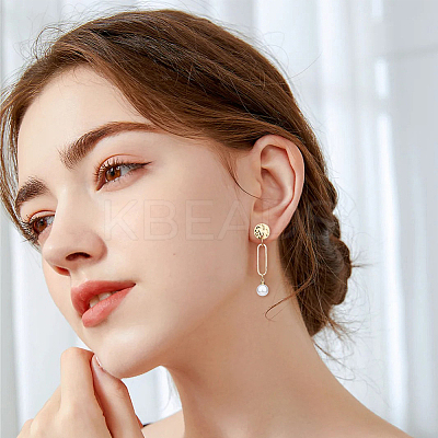 40Pcs 201 Stainless Steel Flat Round Stud Earring Findings STAS-DC0016-47-1