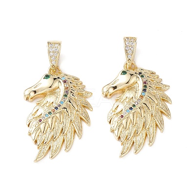 Brass Micro Pave Cubic Zirconia Pendants KK-M240-08A-1